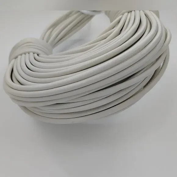 Tiffany & Fred Smooth Leather String Cord Knot Statement White Shoulder Bag - Picture 13 of 16